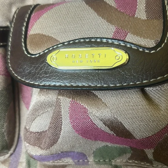 Rosetti New York Khaki Multi Signature Charlene Hobo Handbag - Picture 7 of 7